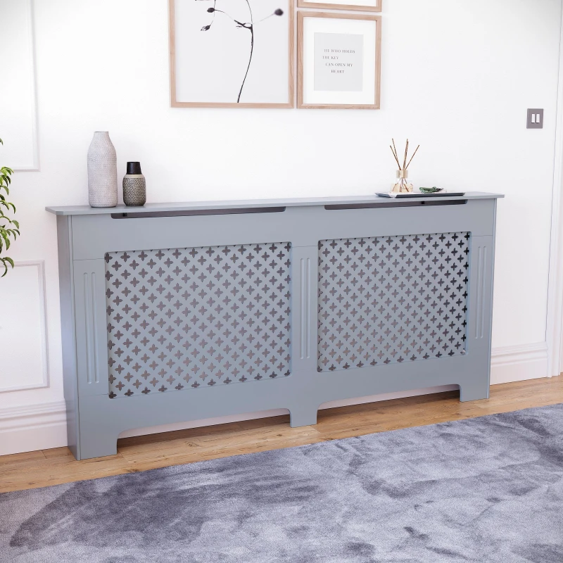 Image of Lassic Vida Designs Oxford Radiator Cover, Extra Large Dark Grey unisex XL