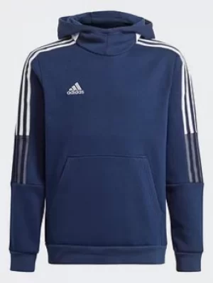 Image of adidas Tiro 21 Sweat Hoodie, Navy, Size 9-10 Years