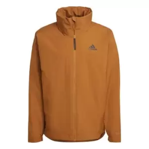 Image of adidas Traveer RAIN. RDY Jacket (Gender Neutral) Mens - Brown