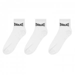 Image of Everlast Quarter Socks 3 Pack Mens - White