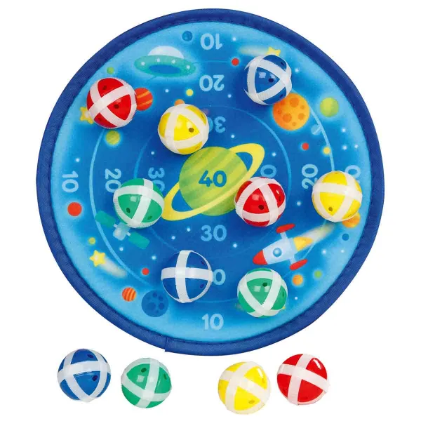 Image of Goki Hook And Loop Space Game With 12 Balls