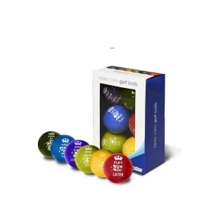 Image of Longridge Pack of 6 Novelty Keep Calm Golf Balls