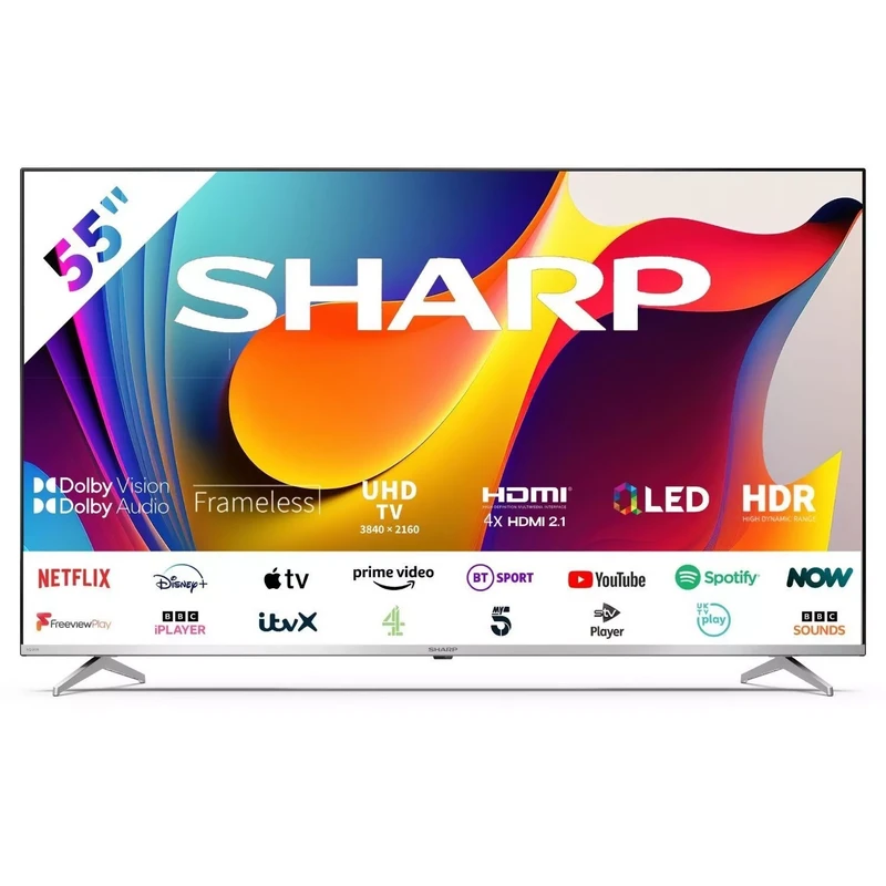 Image of Sharp 55'' 4T-C55FP1KL2AB Smart 4K Ultra HD LED TV