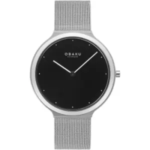 Image of Ladies Obaku Satin Lille Onyx Watch