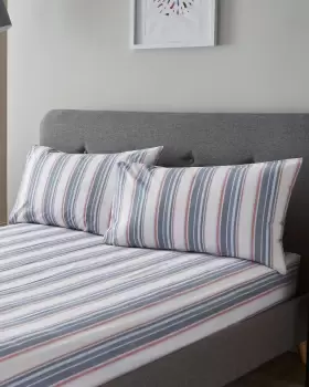 Image of Cotton Traders Devonshire Fitted Sheet Set in Blue