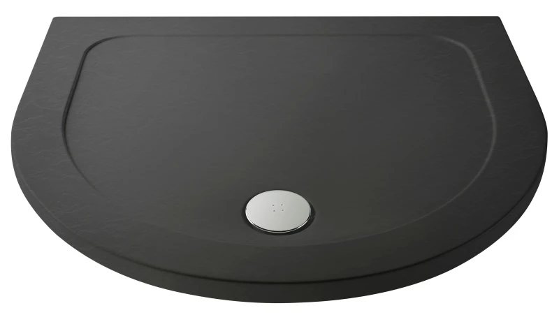 Image of Balterley Premium D Shape Shower Tray - Slate Grey Grey