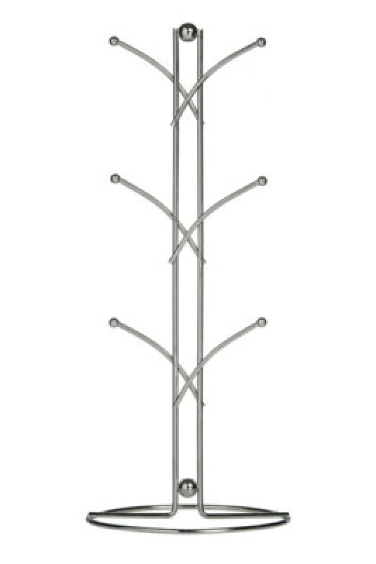 Image of Premier Housewares Indy Chrome 6 Cup Mug Tree Silver