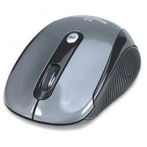 Image of Manhattan Performance Wireless Mouse Black Adjustable DPI (1000 1500 or 2000dpi) 2.4Ghz (up to 10m) USB Optical Four Button with Scroll Wheel USB micr