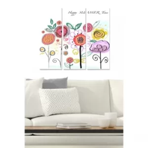 Image of MDF460548028 Multicolor Decorative MDF Painting (3 Pieces)