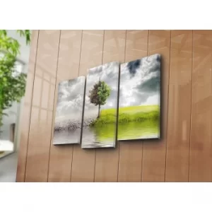 Image of 3PATK-48 Multicolor Decorative Canvas Painting (3 Pieces)