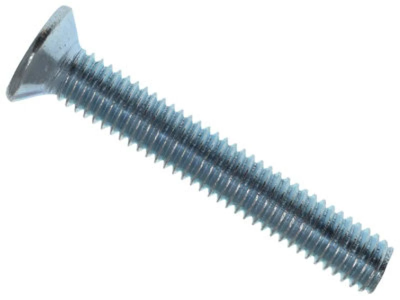 Image of Metalmate Memmscsk0640 Machine Screw Pozi Compatible Csk Zp M6 X 40mm Box 25 Memmscsk0640