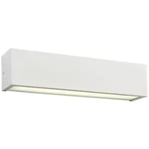 Image of Saxby Shale CCT LED Indoor Flush Wall Metal Matt White Paint & Frosted Glass 3500/5000K