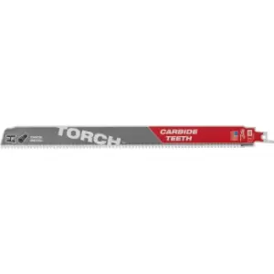 Image of Milwaukee Heavy Duty TORCH Carbide Reciprocating Sabre Saw Blades 300mm Pack of 1