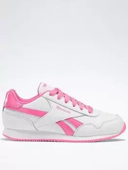 Image of Reebok Royal Classic Jogger 3 Shoes, White/Pink, Size 3 Older, Women