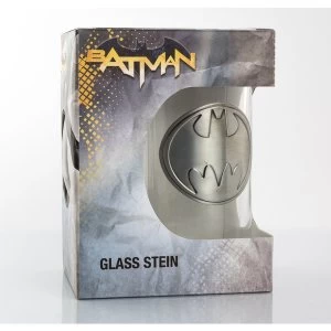 Image of DC Comics Batman Logo Glass Stein