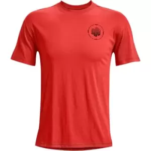 Image of Under Armour Run Short Sleeve T Shirt Mens - Orange