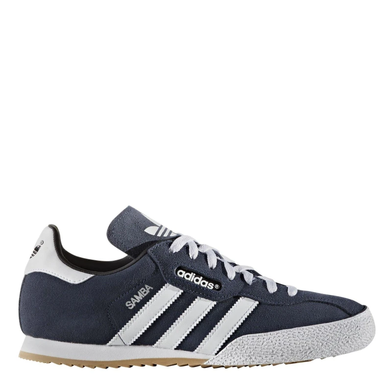 Image of adidas Originals Samba Suede Trainers Mens Navy/White male 8 (42)