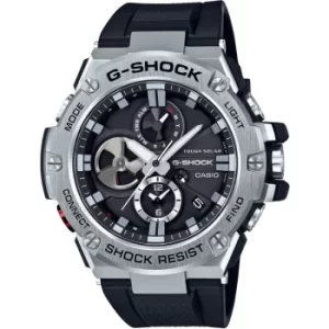 Image of Mens Casio G-Steel Alarm Chronograph Radio Controlled Solar Powered Watch