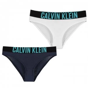 Image of Calvin Klein 2 Pack Bikini Briefs - Navy/White 0HC