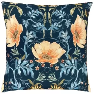 Image of Heritage Peony Cushion Midnight, Midnight / 43 x 43cm / Polyester Filled