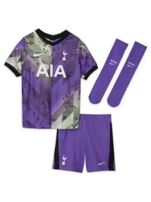 Image of Nike Tottenham 21/22 3rd Little Kids Kit, Purple, Size L
