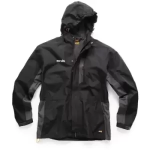 Image of Toolstream - Scruffs Worker Waterproof Coat Jacket Black & Grey (Small)