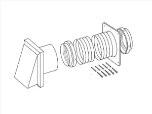 Image of Manrose 150mm Weather Proof Cowl Kit (White) - 7204