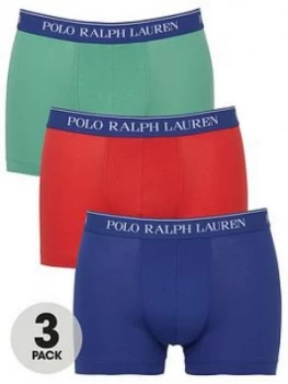 Image of Polo Ralph Lauren 3 Pack Of Trunks - Navy/Red/Green