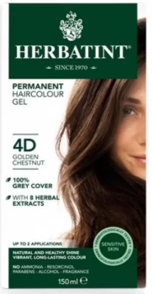 Image of Herbatint Golden Chestnut Ammonia Free Hair Colour 4D 150ml