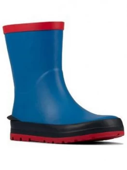 Image of Clarks Mudder Run Toddler Wellington Boots - Blue