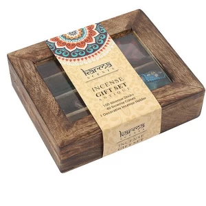 Image of Karma Incense Gift Set in a Wooden Display Box