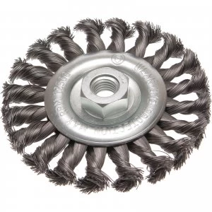 Image of Faithfull Flat Twist Knot Wire Wheel Brush 115mm M10 Thread