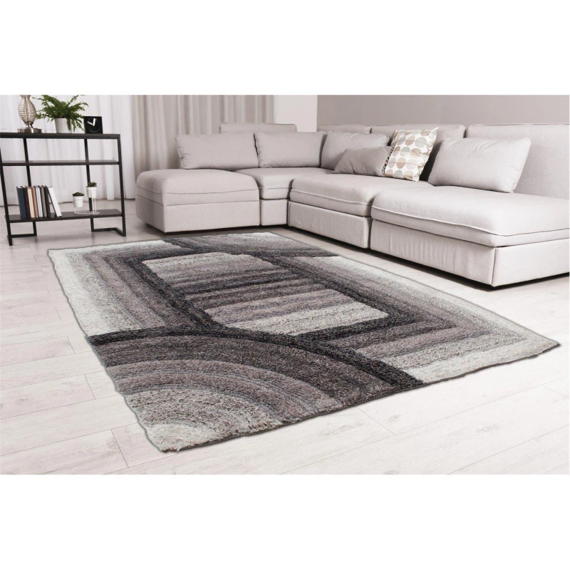 Image of Rugstyle 3D SHAGGY TRELLIS 160x230cm Charcoal unisex 160x230cm