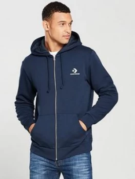 Image of Converse Star Chevron Full Zip Hoodie, Obsidian Size M Men