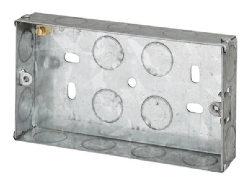 Image of Dencon 8845Nb Metal Back Box 2-Gang 25mm Dcn8845Nb