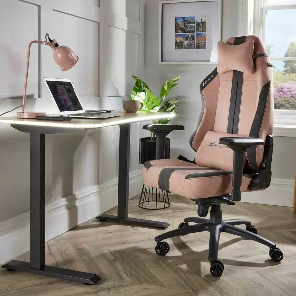 Image of X Rocker Onyx Ergonomic Fabric Office Chair - Pink