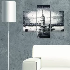 Image of A6 Multicolor Decorative MDF Painting (3 Pieces)