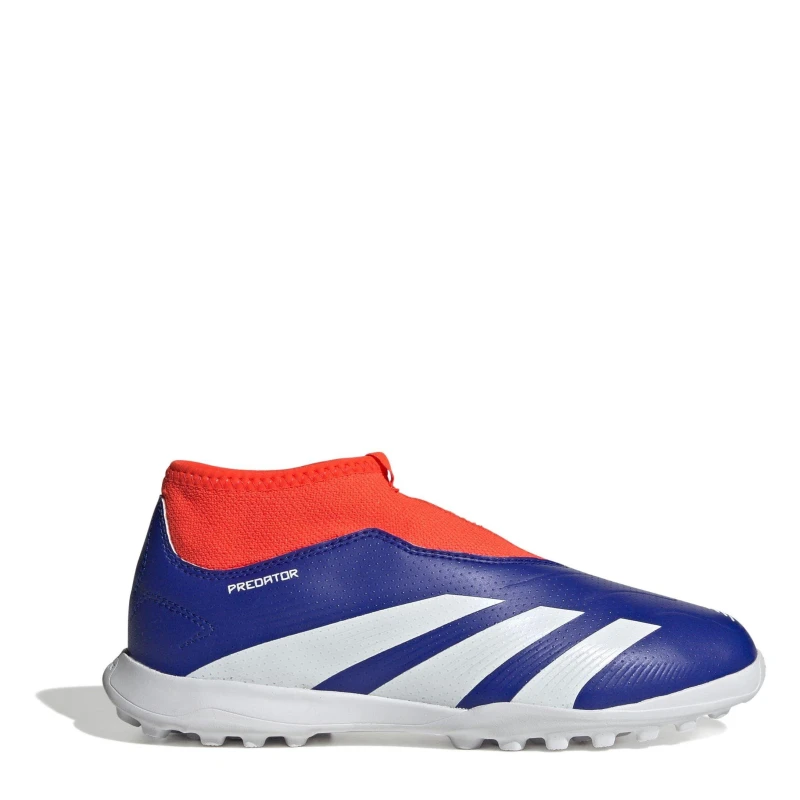 Image of adidas Predator League Juniors Laceless Astro Turf Football Boots Blue/White/Red unisex 4 (36.5)