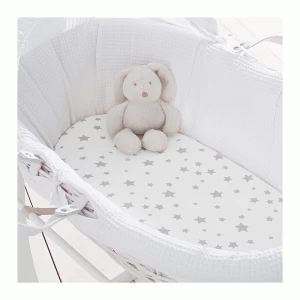 Image of Silentnight Moses Fitted Sheet Pair - Grey Star