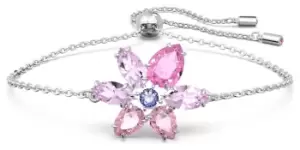 Image of Swarovski 5658396 Gema Flower Bracelet Rhodium Plated Jewellery