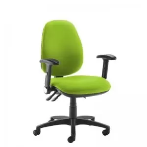Image of Jota high back operator chair with folding arms - Madura Green
