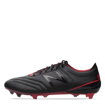 Image of New Balance Furon 3.0 K Leather FG Football Boots - Black/Red