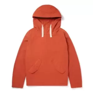 Image of Albam Seersucker Hooded Smock Jacket - Orange