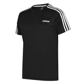 Image of adidas Classic 3 Stripe Sereno T Shirt Mens - Black