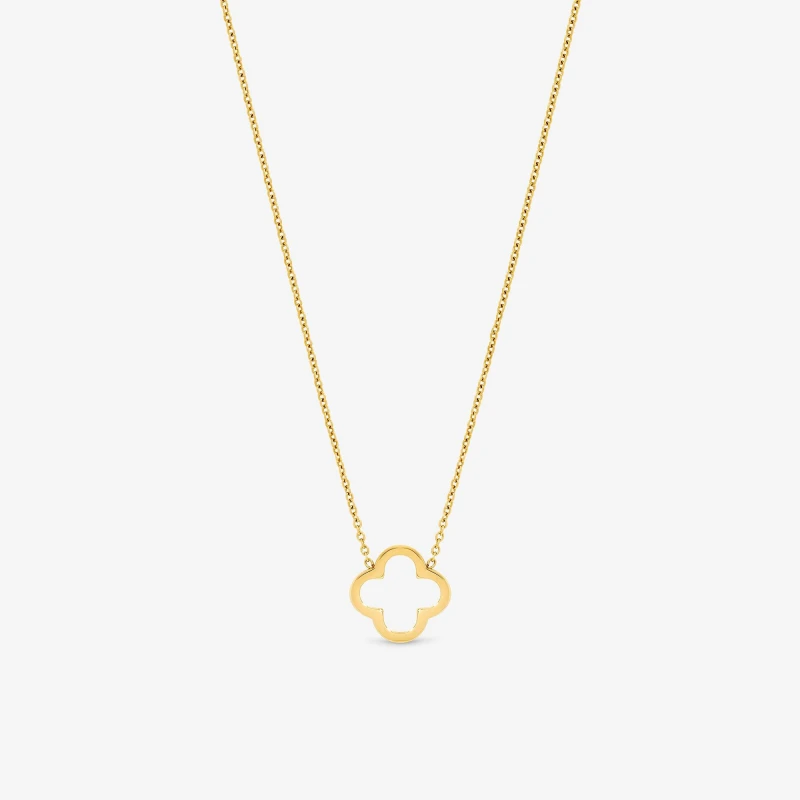 Image of Jon Richard Waterproof Gold Plated Clover Pendant Pendant Necklaces One Size Gold 39126910000