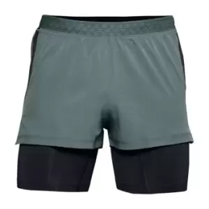 Image of Under Armour Rush Run 2 Shorts Mens - Green