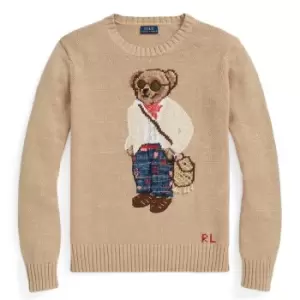 Image of Polo Ralph Lauren Madras Bear Jumper - Beige