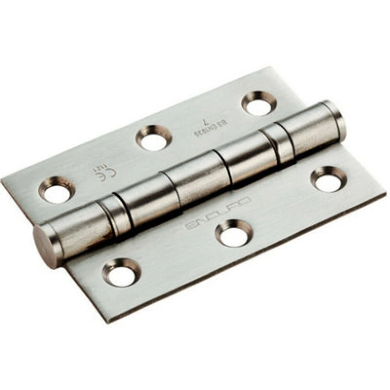 Image of Loops PAIR 76 x 51 x 2mm 7 Ball Bearing Hinge Satin Stainless Steel Interior Door Metallics