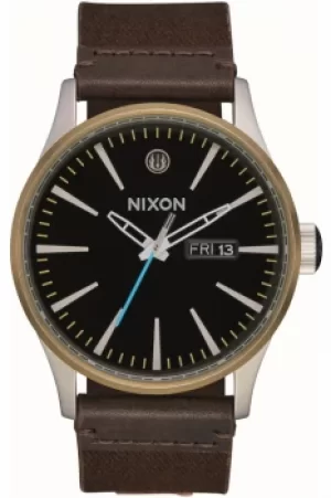 Image of Mens Nixon The Sentry Leather Star Wars Skywalker Watch A105SW-2965