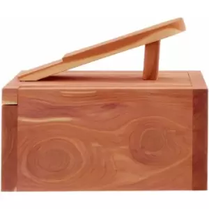 Image of Cedar Wood Shoe Shine Box With Angled Wedge Ideal For Storing Your Shoe Shine Kit / Shoe Rest On Top For The Perfect Polish Slide Out Lid - Premier